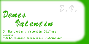 denes valentin business card